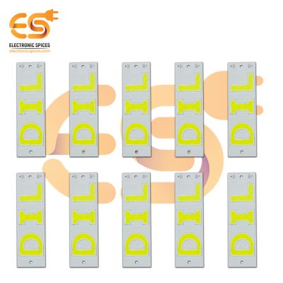2A 4V to 12V 3 COB LED (DIL) White color Hard strip light bulb Aluminum plate (12X12cm) pack of 10pcs